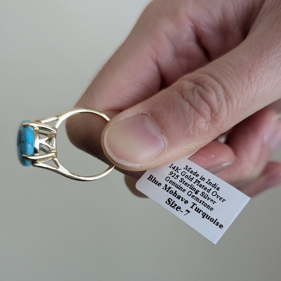 NWT Natural Mohave Turquoise ring size US 7 - Picture 11 of 14